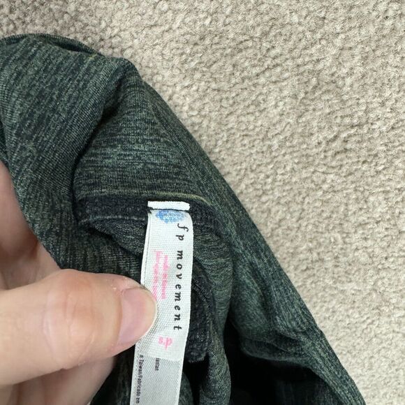 Free People Movement Revolve Legging Womens Small Green High Rise Cutout Active - Picture 10 of 12